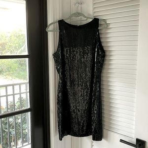 Ralph Lauren black sequined cocktail dress.